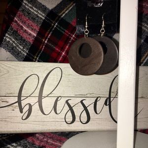 Big Wood Circle ⭕️ Earrings